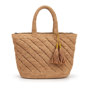 Red Geometric Pattern <b>Raffia</b> <b>Tote</b> Bag with Two Handles Shoulder Strap Lightweight 1L Capacity for Lady Daily Shopping Beach Use - Product Image 3
