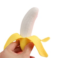 Jouets anti-stress en TPR en forme de banane à peler, mignons et moelleux, pour la relaxation et la décompression, vente en gros