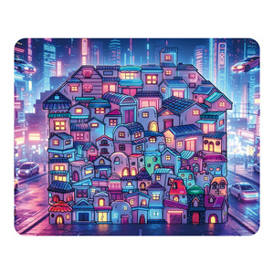 Rompecabezas de madera Wacocetoy Cyber ​​Fantasy City, rompecabezas plano hecho a mano de 2,5 mm de grosor para jóvenes y adolescentes - Product Image 1