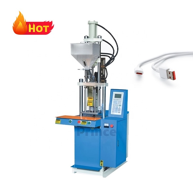 High Quality Desktop Plastic Injection Molding Machine 15 Ton USB Cable Plug PVC Rubber Vertical Injection Molding Machine