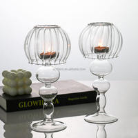 Chandelier en verre créatif rétro nordique, transparent, en forme de parapluie torsadé, pour table, décoration de Noël pour la maison