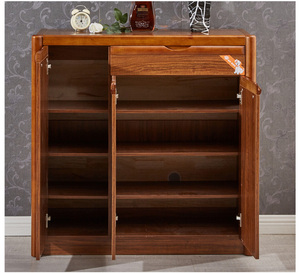 Mueble <span class=keywords><strong>Zapatero</strong></span> Moderno Minimalista de Gran Capacidad Europeo, Madera Maciza <span class=keywords><strong>Color</strong></span> <span class=keywords><strong>Cerezo</strong></span>, <span class=keywords><strong>Zapatero</strong></span> de Pared Cerrado - Product Image 1