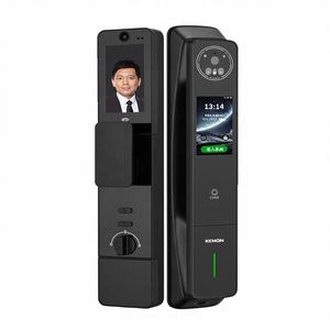 <span class=keywords><strong>Serrure</strong></span> de <span class=keywords><strong>porte</strong></span> intelligente haut de gamme 6 en 1, accès sans clé avec reconnaissance de la veine palmaire, reconnaissance faciale, empreinte digitale, mot de passe, carte et contrôle par application - Product Image 1