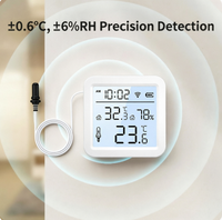 Dernier capteur intelligent Tuya WiFi de température et d'humidité avec sonde, thermomètre numérique et hygromètre pour usage domestique