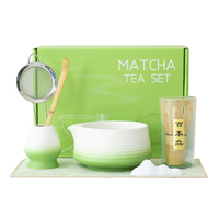 Dégradé de couleur 5/7 pièces japonais japonais de qualité cérémonielle Matcha thé accessoires boîtes bols outils Matcha Kit fouet ensemble boîte