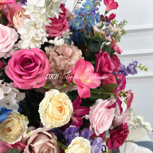 Matrimonio di lusso 5D sfuso e grande palla di fiori artificiali da 80cm che mescola centrotavola da tavolo con fiori colorati - Product Image 4