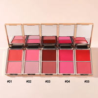 Palette de fards à joues pressés et crème végétaliens en gros, haute pigmentation, résistants à l'eau, longue tenue, minéraux, marque privée
