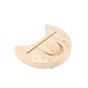 Expositor de Cartas de Tarot de Madera Elegante y de Alta Calidad, Forma Rectangular, Porta Tarjetas con Logotipo Personalizado para Eventos y Bodas - Product Image 1