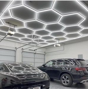 Lampes murales hexagonales LED 6000k, source COB, corps en PC, <span class=keywords><strong>pour</strong></span> <span class=keywords><strong>garage</strong></span>, plafond, bureau, hôtel, ateliers, alimentation secteur - Product Image 5