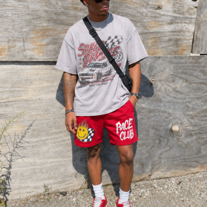 Nuevo Diseño Personalizado de Verano, Conjunto de Camiseta y <span class=keywords><strong>Pantalones</strong></span> <span class=keywords><strong>Cortos</strong></span> 100% Algodón para Hombre, Estilo Vintage Desgastado - Product Image 1