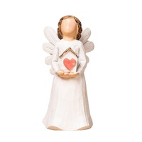 SWAITE Statue d'ange nordique, Figurine de bouquet, Décoration d'intérieur, Artisanat en résine, Petit ornement, Cadeau, Fabriqué en Chine, Saint-Valentin, Pâques