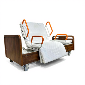 Modern luxe comfortabel draaibaar ziekenhuisverpleegbed metalen bedframe 8cm gel-spons matras multi-plaat bedframe - Product Image 1