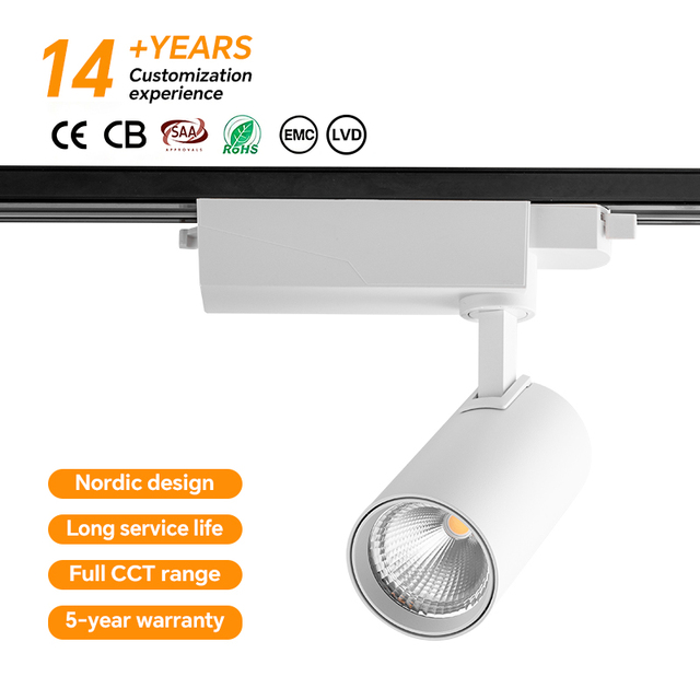 Aluminium Warm White Led Track Light 30W Cob Fucus Adjustable Track Lighting 20W Competitive Price 2 Circuit Track Light Adapter