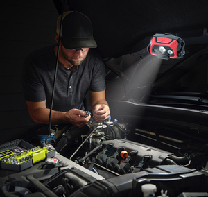 Rechargeable LED Headlamp 700lm SPOT+FLOOD Hybrid Headlight with Red Flash Mode IP64 1m Drop-proof Magnetic Headplate Headlamp - Product Image 6