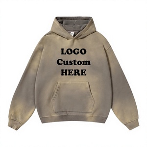 Sudaderas con Capucha de Alta Calidad para Hombre, 100% Algodón Tejido, Logotipo Personalizado, Sudaderas Holgadas con Capucha, Talla Única para Invierno, OEM/ODM - Product Image 3