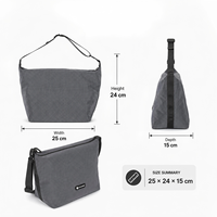 Sac Organisateur Bandoulière Personnalisé pour Accessoires Canins, Pochette de Rangement Étanche en Nylon Ripstop avec Crochet à Libération Rapide pour Fournitures pour Animaux de Compagnie
