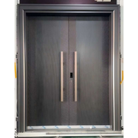 Puerta Metálica Residencial de Acero Galvanizado para Villas de Lujo, Puerta de Hierro a Precio de Fábrica, Puerta Frontal de Acero Acústica