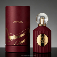 Botol Parfum Kaca Mewah Gaya Dubai 100ml Botol Parfum Merah Matte Kustomisasi Tersedia Sampel Gratis Botol Parfum OEM