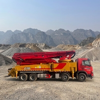 Camion pompe à béton Sany 2020 62m 510HP Diesel Euro V 4 essieux, d'occasion, faible nombre d'heures de fonctionnement, moteur fiable, productivité 180-120m/h