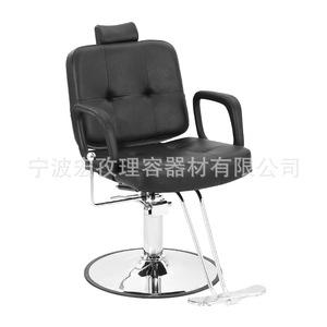 เก้าอี้ตัดผม Hongzi สีดำ หนัง PU ปรับระดับความสูงได้ ปรับเอนได้ สำหรับร้านเสริมสวย ใช้ในเชิงพาณิชย์ - Product Image 4