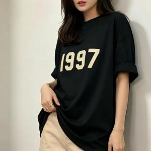 T-shirt da uomo personalizzata Fear <span class=keywords><strong>of</strong></span> <span class=keywords><strong>God</strong></span> 1997 Fashions FerePlus Size in cotone 100% lavorato a maglia, oversize, tinta unita, formale, di lusso, con grafica <span class=keywords><strong>God</strong></span> - Product Image 3