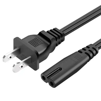 Câble d'alimentation de type américain NEMA 1-15p, cordon d'alimentation CA standard américain, câble d'alimentation CA à 2 broches IEC C7, rallonge d'alimentation pour ordinateur