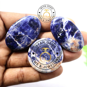 Selected Sodalite Cabochon 100%Natural Sodalite Loose Gemstone Use For Perfect Pendant Jewelry Healing Crystal Jewelry LOT - Product Image 1
