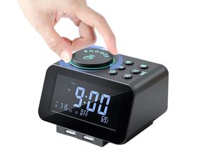 Báo động kép kỹ thuật số <span class=keywords><strong>PLL</strong></span> FM Radio bàn & bảng đồng hồ với USB sạc thiết kế hiện đại hỗ trợ nhiệt độ-cho nhà hoặc văn phòng sử dụng - Product Image 4