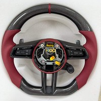 Volant en Suédine et Fibre de Carbone de Haute Qualité Personnalisé pour Porsche Panamera Macan Cayenne Cayman 911 718 987 970 958 997