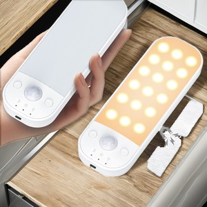 Lampe LED rechargeable USB pour armoire, design moderne sans fil avec détecteur de mouvement, abat-jour en PC pour chambre à coucher, disponible en tailles 20cm/30cm/40cm/60cm - Product Image 1