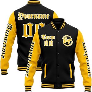 Chaqueta Varsity con Bordado de Logotipo Personalizado para Hombre, Chaqueta Bomber de Lana con Parches y Mangas de Cuero, Estilo Urbano - Product Image 2