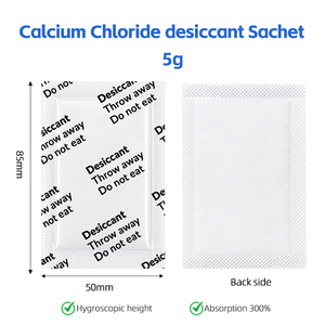 OEM 0.5g 1g 2g 3g 5g 10g Paquetes de desecante de grado alimenticio de cloruro de calcio, deshumidificador de papel, gel de sílice, desecante antiestático - Product Image 4