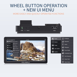Moniteur d'appareil photo FEELWORLD FW568S 6 pouces FHD IPS 4K HDMI 3G-SDI, kit d'alimentation F970, directement <span class=keywords><strong>de</strong></span> l'usine OEM pour moniteur <span class=keywords><strong>de</strong></span> terrain DSLR - Product Image 4
