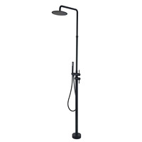 Colonne de douche autoportante en acier inoxydable pour extérieur, piscine, villa, jardin, avec douchette à jet puissant