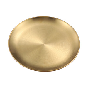 จานสเต็กสแตนเลส 304 ทรงกลมแบบตื้น สำหรับใช้ในโรงแรมหรืองานเลี้ยง - Product Image 2