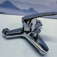 Robinet de baignoire monocommande en alliage de zinc avec douchette, jet pluie, thermostat, mélangeur eau chaude et froide, buse, cartouche céramique