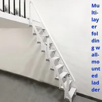Escalier en verre rétractable moderne de type loft duplex intérieur/extérieur avec garde-corps en verre mural, accès au loft latéral du deuxième étage