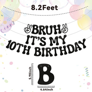 Promotion Spéciale : Guirlande de Bannière en Papier Pailleté « C'est Mon Anniversaire » Style Européen pour Décoration de Fête - Product Image 4