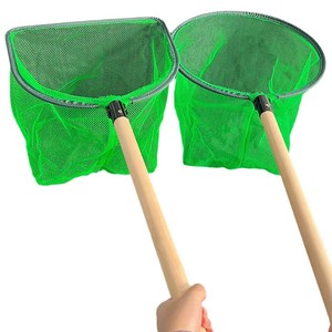 Filet de pêche et d'élevage spécial en fer robuste et durable, avec poignée en bois massif à bords renforcés, maille anti-usure de 3 mm, 120 cm - Product Image 1