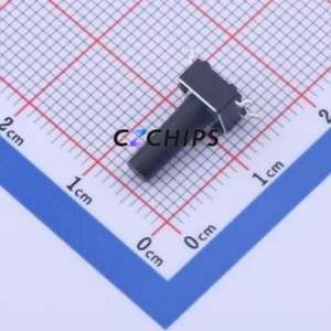 TS-1095PS-A16B3-C3D2 Tactile Switch SMD-4P,6x6mm Switch Single Pole Single Throw Round Button 2.5N Vertical Mount - Product Image 1