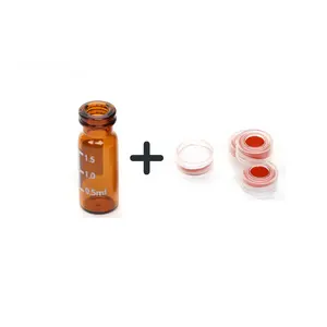 Hamag 2ml snap vial and cap with septa clear scale amber vial