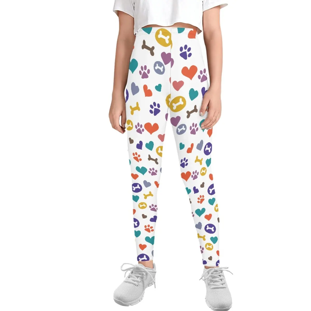 Dropshipping 어린이를위한 맞춤형 레깅스 인쇄 스포츠 피트니스 요가 패션 야외 제조 업체 어린이를위한 옷을 착용