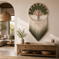 Tapisserie murale tissée à la main, arbre de vie, attrape-rêves, macramé, décoration murale, ornement pour la décoration intérieure de la maison