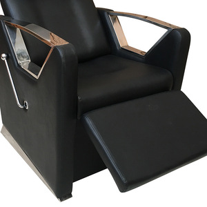 Fauteuil de coiffure Wss à assise large, personnalisable, beige, avec bac de lavage intégré, pour salon, à vendre - Product Image 6