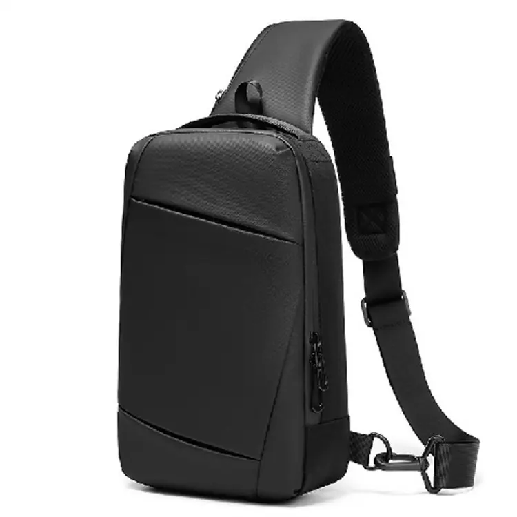 Wholesale Casual Messenger Bag Men's Fashion Crossbody Bag Personality Portable Shoulder Bag Black Polyester Oxford Cloth