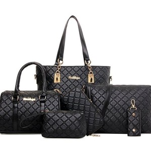 Vendita calda nuovi prodotti 6 pezzi in 1 set borse in pelle PU <span class=keywords><strong>per</strong></span> donna set tote bag <span class=keywords><strong>shopping</strong></span> <span class=keywords><strong>online</strong></span> all'ingrosso in cina - Product Image 1