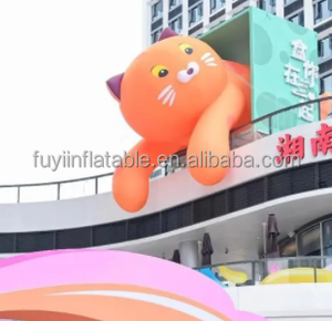 オレンジ色のインフレータブルキャッツモデル屋外イベントプロモーション漫画装飾カスタムインフレータブルオレンジ - Product Image 2