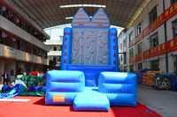 Jeu de sport gonflable Peak Climb Wall Jump Combo Commercial Party Big Bounce Jumping Wall Mur d'escalade collant gonflable