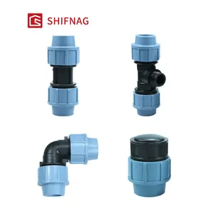 Reliable Supplier pp compression pipe fittings hdpe water supply pipe pn16 female 90 Degree Elbow flange tee Connectors