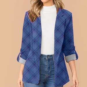 Fashion Splicing Lapel Slim One <b>Button</b> Cardigan Temperament Women's <b>Suit</b> Fashion - Product Image 5